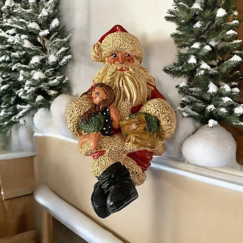 Vtg Santa Claus‎ Christmas Shelf Sitter 1980s Signed Rita Darby “American Santa”